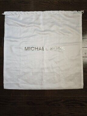 Michael Kors White Dust Bag with Silver Logo